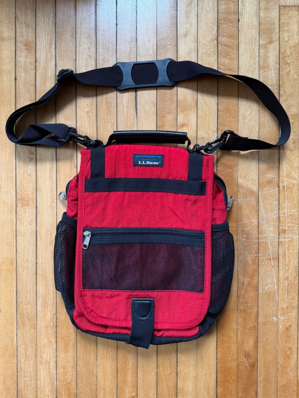 Vintage 80s/90s LL Bean Kiva Designs Red Crossbody Computer Tablet Travel Bag